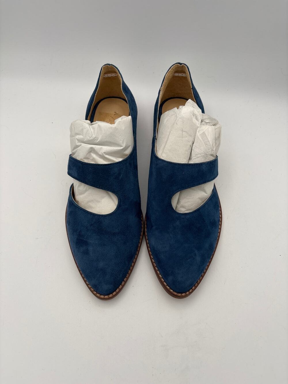 Women’s Anthropologie Size 8.5 Blue Suede Flats